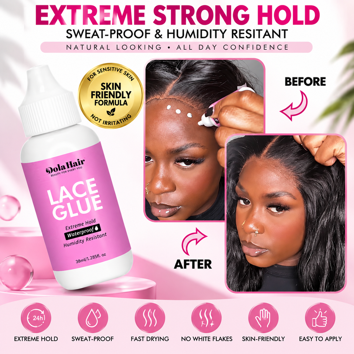 Lace Melt Wig Install Kit – Complete Lace Tint, Glue, Remover & Melting Bands Set