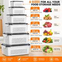 12 pcs(6 Containers & 6 Colanders)