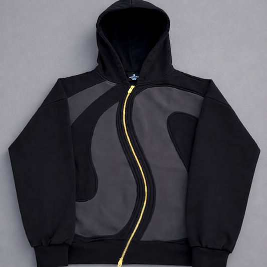 Curved Zipper Hoodie