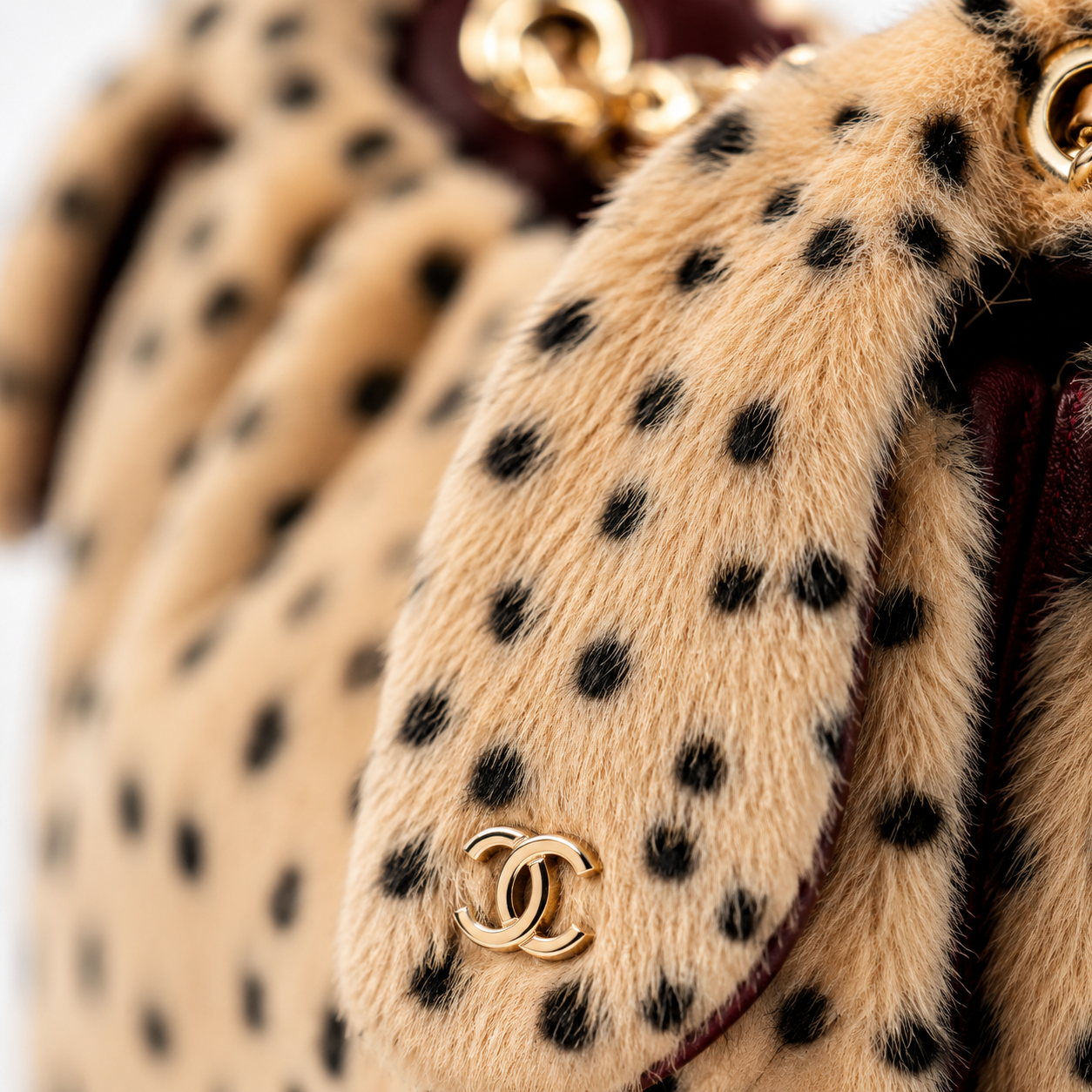 Leopard Fur Shoulder Bag