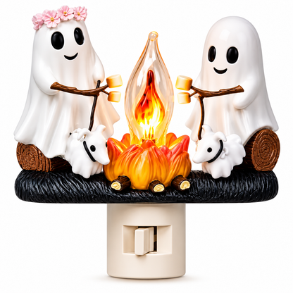 Ghost Campfire Flickering Night Light Spooky Halloween Home Decoration