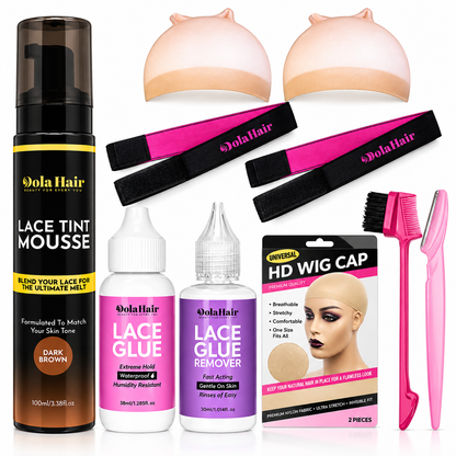 Lace Melt Wig Install Kit – Complete Lace Tint, Glue, Remover & Melting Bands Set