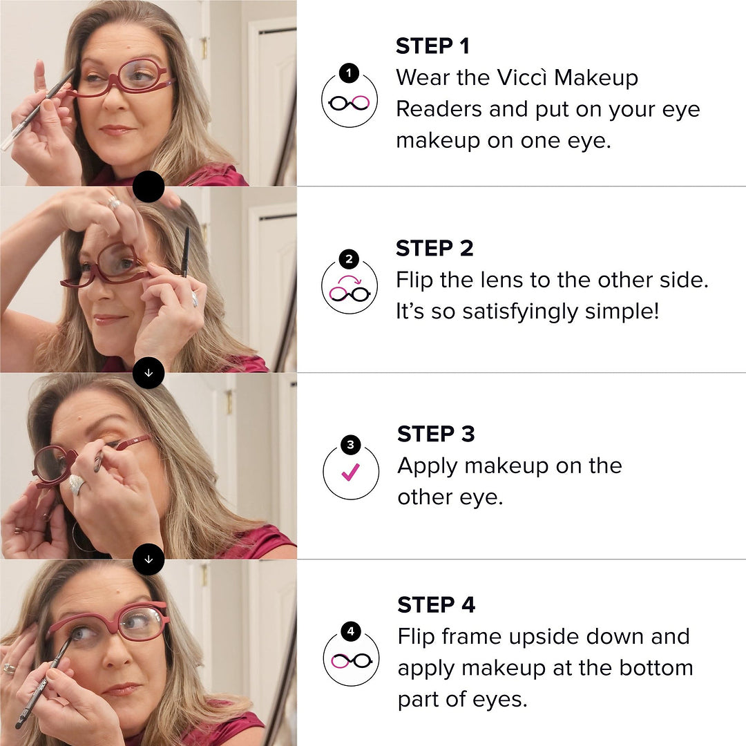 Smart Makeup Reader Glasses – See Clearly & Apply Makeup With Ease
