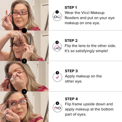 Smart Makeup Reader Glasses – See Clearly & Apply Makeup With Ease