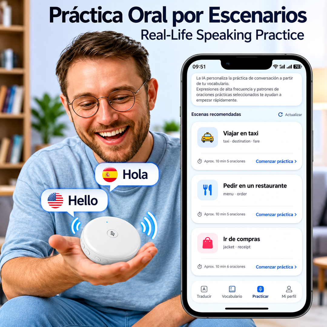 SmartTalk Translator - 165 Language Translation & Speaking Practice Device